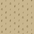 Seamless pattern with notes Royalty Free Stock Photo