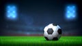 Soccer ball on the grass Royalty Free Stock Photo