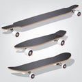 Set longboards and skateboards