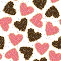 Seamless pattern with gingerbread