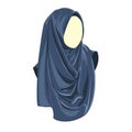 Hijab muslimah vector blue color