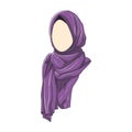 Hijab muslimah vector purple color