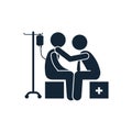 Checking, doctor, patient icon Royalty Free Stock Photo