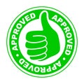 Approved thumbs up icon Royalty Free Stock Photo