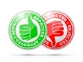 Thumbs up and down icon Royalty Free Stock Photo