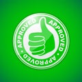 Approved thumbs up icon