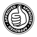 Approved thumbs up icon