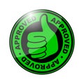 Approved thumbs up icon