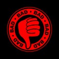 Bad thumbs down icon Royalty Free Stock Photo