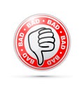 Bad thumbs down icon Royalty Free Stock Photo