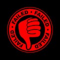 Failed thumbs down icon Royalty Free Stock Photo