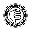 Failed thumbs down icon Royalty Free Stock Photo