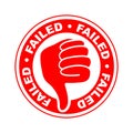 Failed thumbs down icon Royalty Free Stock Photo