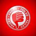 Failed thumbs down icon Royalty Free Stock Photo