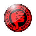 Failed thumbs down icon Royalty Free Stock Photo