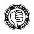 Fake thumbs down icon Royalty Free Stock Photo