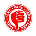 Fake thumbs down icon Royalty Free Stock Photo