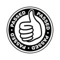 Passed thumbs up icon Royalty Free Stock Photo