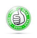 Pass thumbs up icon Royalty Free Stock Photo