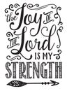 The Joy of the Lord is my Strength Calligraphy