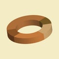 Donut circle divided into sectors charts Royalty Free Stock Photo