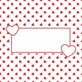 Red Hearts Seamless Love Background Pattern for Valentine`s or Mother`s Woman day for banner romantic cards wrapping paper decorat Royalty Free Stock Photo