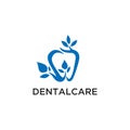 Dental Clinic Logo Tooth abstract design template Linear style. Dentist stomatology medical doctor Logotype concept icon.