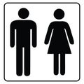 Washroom sign-Male and Female Royalty Free Stock Photo