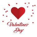 Happy Valentine`s Day with heart shape