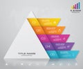 5 steps pyramid with free space for text on each level. infographics, presentations or advertising. Royalty Free Stock Photo