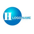 Letter H logo design. Identity, icon.