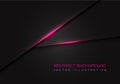 Abstract pink light power line on black design modern futuristic background vector