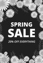 Spring Sale flyer background with beautiful flower