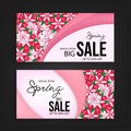 Special offer spring sale banner background vector Royalty Free Stock Photo