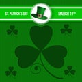 St patrick`s day background vector image, march 17th