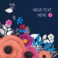 Floral background with beautiful flower pattern vector image