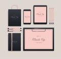 Realistic Branding Mockup set. Corporate identity mockup. Royalty Free Stock Photo