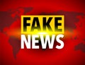 Fake news world icon