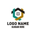 Creative Real Estate Logo Design, Triple House Logo Design Template