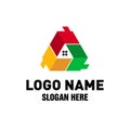 Real Estate Logo Design, Triple House Logo Design Inspiration