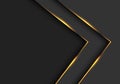 Abstract grey arrow gold line with black blank space design modern luxury futuristic background vector