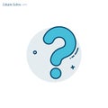 Question mark, Question icon, Quiz symbol, Assessment template, Problem, Confusion, Editable stroke Royalty Free Stock Photo