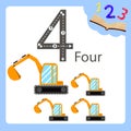 Illustrator of four number digger