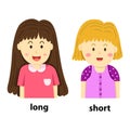 Illustrator of opposite long and short Royalty Free Stock Photo