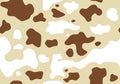 Cow skin in brown and white spotted, seamless pattern, animal texture.