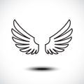 Angel wings line icon