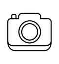 Outline photo camera icon vector illustration isolated