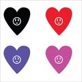 Love heart colorfull vector icon