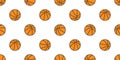 Basketball Seamless pattern ball vector repeat wallpaper scarf isolated tile background