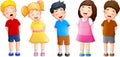 Cartoon group of children singing together Royalty Free Stock Photo